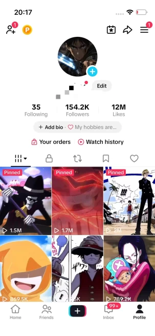 Blowout Deal/ 154K Real Followers+12M Real Likes/ Live Stream/ TOP JAPANESE ANIME CONTENT/Full Access