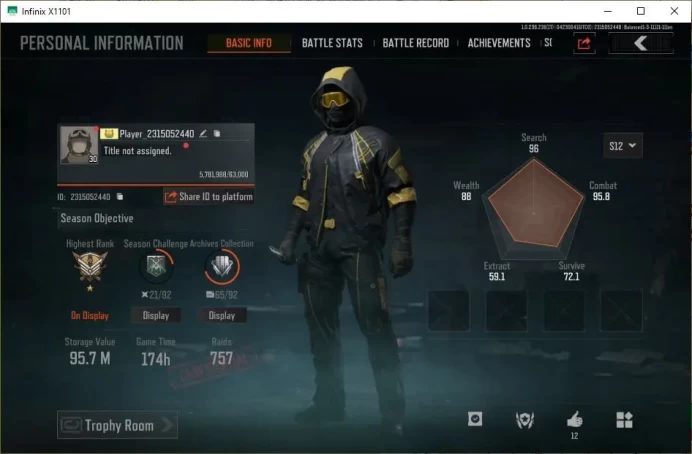 MOBILE|LVL30 SV 95,7 M|CV 37,5 M|MORE SK WEAPON MORE DETHAIL CEK SS AB187B