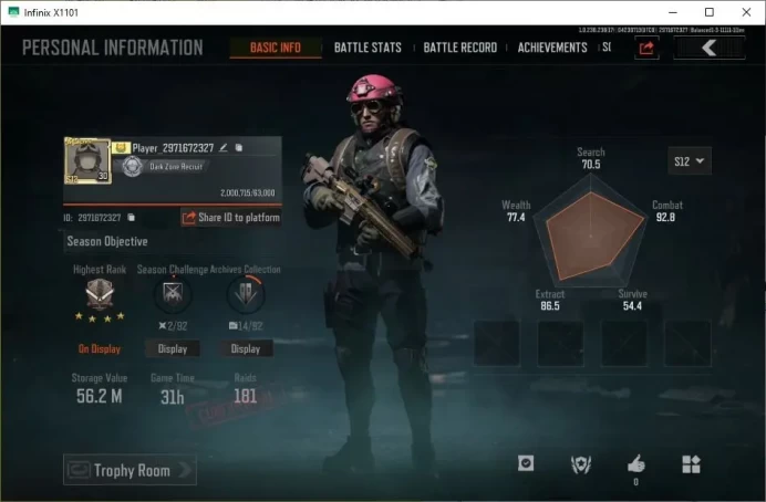 MOBILE|LVL30 SV 56,2 M|CV 55,8 M|MORE SK WEAPON, MORE DETHAIL CEK SS AB191B