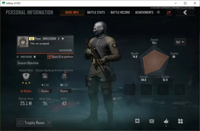 MOBILE|LVL30 SV 25,1 M|CV 24,1 M|SK WEAPON=DECREE VSS, MORE DETHAIL CEK SS AB193B
