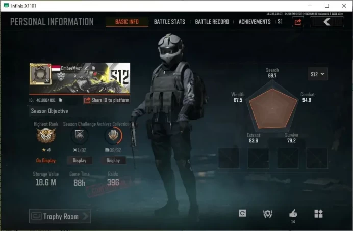 MOBILE|LVL30 SV 18,6M|CV 4,3M|SK WEAPON=KOI LR-AR2,T7 THERMAL,MORE RED ITEM MORE DETHAIL CEK SS AB195B