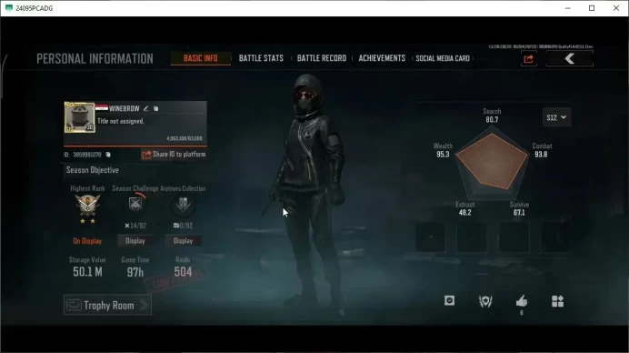 MOBILE|Lv30|SV 50M|CV 44M|Battle Machete|SS AKM,GM AK-12,Koi MCX,Ceremonial Mk14,Koi LR-DMR1|CN OFF|Infinite|Check SS(AB3187)