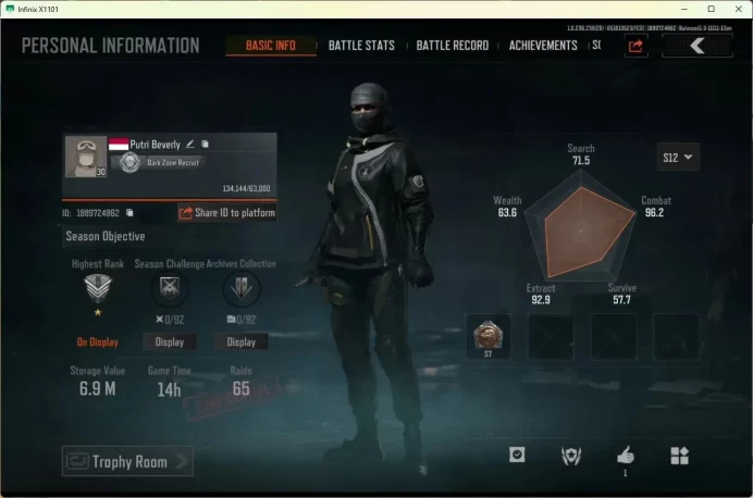 Mobile | | LV 30 | SV 6.9 M | CV 5.0 M | AKM, ET AK-74N, GM AK-12, Ceremonial S12K, P VSS | more detail Check SS (AB395B)