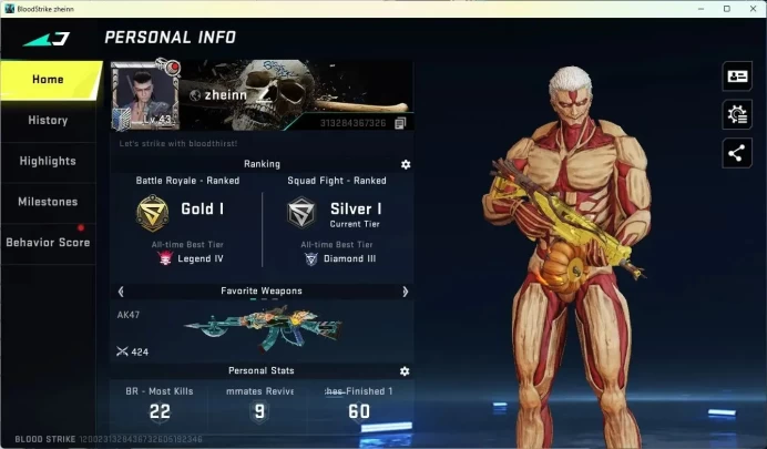 ASIA | 4 7DS: AK47,M700,Kar98K,QBZ95 | 2 AOT: KAG-6,FAL | 3 Collab Striker: AOT,BLEACH,TR | 4 ULTRA GUN|More Check SS BS869B