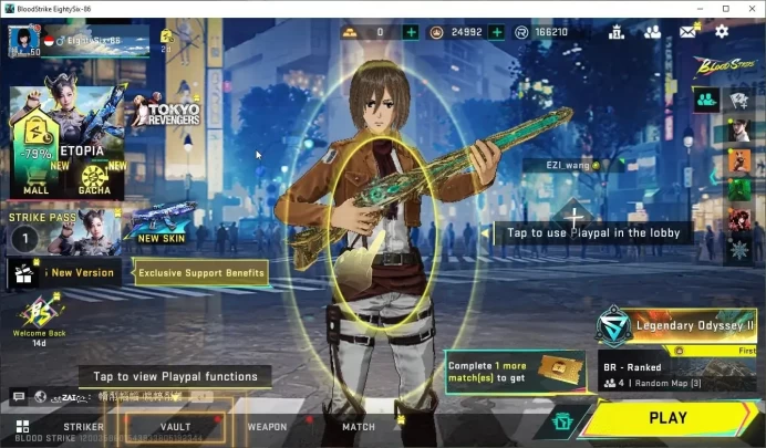 ASIA|ETERNAL Karl98+MELEE AXE,COLLAB 7DS AK47,BLEACH Byakuya,5 AOT-Mikasa,3EVA-Katya,Aniv Fal-Draco|31 ULTRA|NetEase(BLS4462)