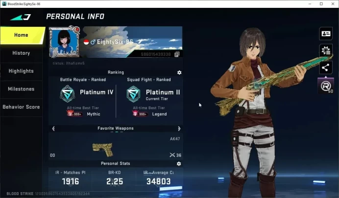 ASIA|ETERNAL Karl98+MELEE AXE,COLLAB 7DS AK47,BLEACH Byakuya,5 AOT-Mikasa,3EVA-Katya,Aniv Fal-Draco|31 ULTRA|NetEase(BLS4462)