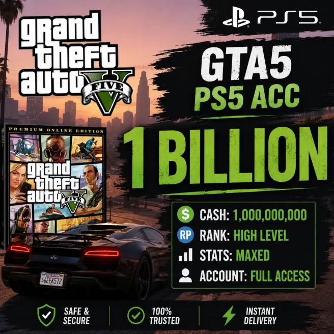 PS5 + 1 Billion Total +10 Cars & Outfit + RP Rank 6-20 +BiIlion WD + Enhanced PS5