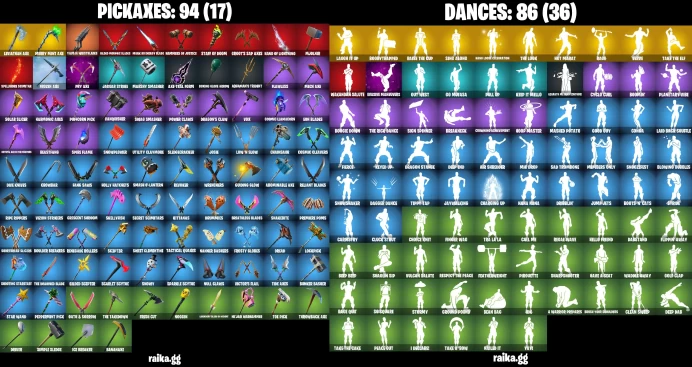  PC/XBOX 81 Skins | Merry Mint Axe, Leviathan Axe  | Aura | Go Mufasa | Lara Croft | Peely | Siren | Galaxia	LKK286