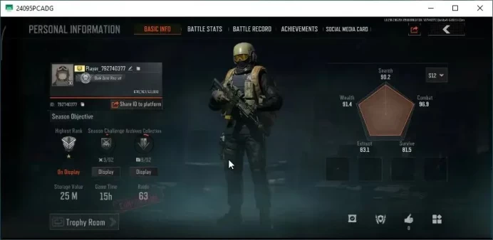 MOBILE|Lv30|SV 25M|CV 16M|Utopia|Decree LR-AR1,Decree VSS|SS AKM,KP MDR,QS AKS-74U|HLC Tactical|CN ON|Infinite|CheckSS(AB3188)