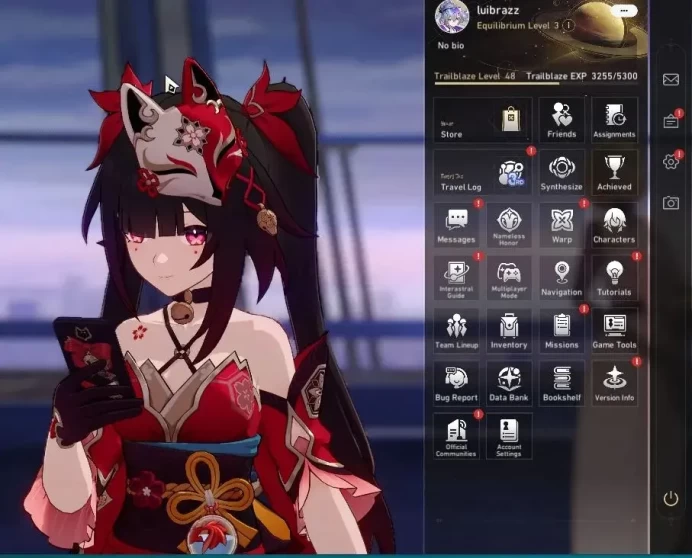 Asia|TL 48|5 Limited|Silver Wolf 999,Sparkle,Huohuo,Acheron,Dante|Penacony|MC Female|Take Mail|Check SS(HSR7071)