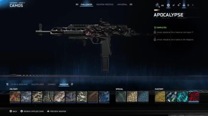 COD24 30 Apocalypse Prestige 5 lvl 55/all platforms/completely Handmade