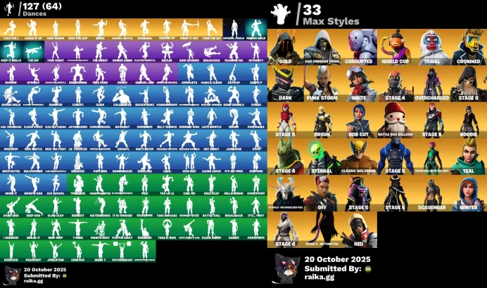 [PC] 140 skins | OG STW | IKONIK | The Reaper | Take The L | Aura | Elite Agent | Tony Stark | Omega	LKK311