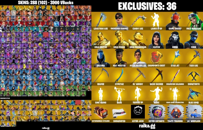 [PC] 288 skins | Leviathan Axe | Unchained Ramirez | Jules | Aura | Ghoul Trooper	LKK291