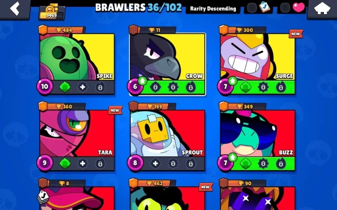 BS868//9000 Trophies, 36 Brawlers, 1 pcs. In stock, 20k Trophies, 56 brawlers, 7 legions, 6 11 strength + 4 hyper, 290 gems, 70 skins, TAG - #Q9