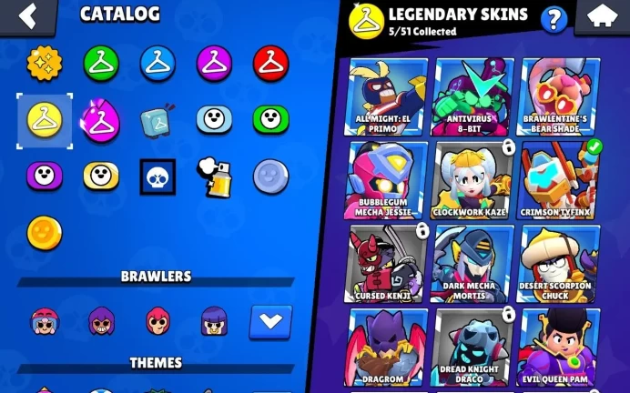 BS870//75 brawlers, 140 skins, 27k Trophies