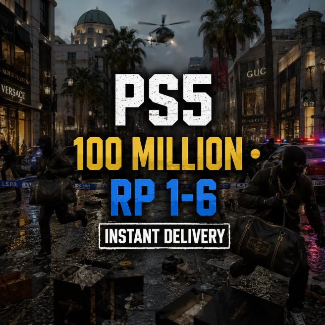 PS5 | Modded Account | 100M Total Assets | 24M Pure Cash | RP 1-6 | 24/7 Support | GCLD1137