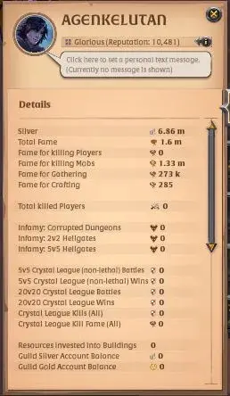ASIA| 1,6M Total Fame - 6,86 Silver |T6 Ore Miner - T6 Great Fire Staff Build|SwiftClaw Skins Miststalker|Take Email|AO835