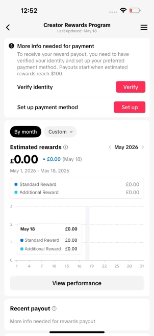 [United Kingdom] Monetized Creator Rewards Program Account | 12K Authentic Followers & 119K Likes | Verified Screenshots + Acc in Good Standing