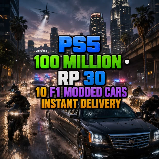 PS5 | Modded Account | 100M Total Assets | 21 Deluxos | 31M Pure Cash | RP 30 | 10 F1 Modded Cars | 24/7 Support | GCLD1147