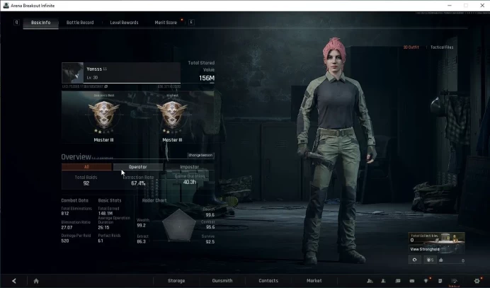 Global |Lvl 30| SV 156M | CV 143M | Militia Suit | SCAR L Speedy, MPX Speedy | MDR Arena, AEK Hazard |CN Off|Check SS(ABI708)