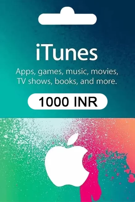 iTunes Gift Card 1000 INR - IN iTunes Keys - India