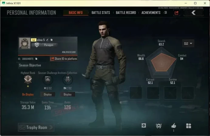 Mobile | | LV 30 | SV 35.3M | CV 32.0M | Lava AUG, Lava Groza, Cave AK-102, Forest MP5, Lava | more detail Check SS (AB140B)