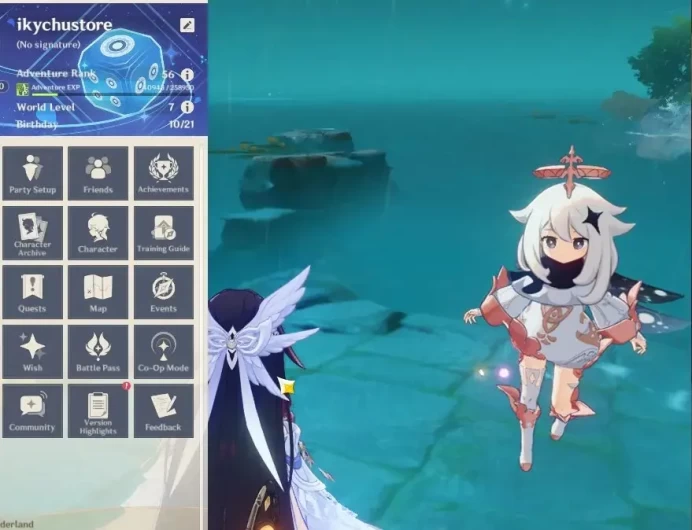 ASIA|AR56|4Limited+2(*5Weapon)|Columbina,Nahida,Furina,Yelan|Low Explore Map|1Skin|McMale|TakeMail|(GI6457)