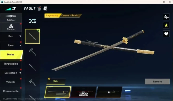 ASIA | Legendary Malee Katana | EVANGELION MCX | BLEACH Byakuya Kuchiki | 2 Legendary Guns |More Check SS BS874B