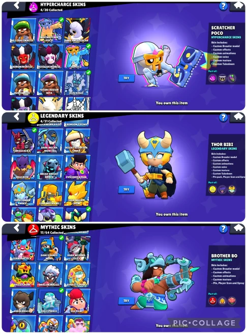 BS882//77791 Trophies 101 Brawlers 51 Primes BUZZ PATRICK SOY DARRYL THOR BIBI ZEUS BROCK 1111 GEMS 40K BLING 105K COIN