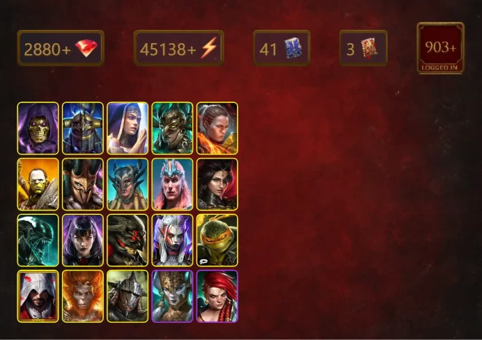 [STARTER]Acrizia+Trunda+Skeletor+Yakarl+Martyr+Leminisi the Gold-Wing+Ronda+Artak+Basileus Roanas+Scyl+Loki+Adelyn+41Epics
