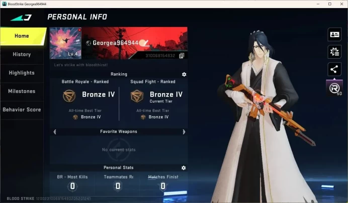 ASIA | BLEACH Byakuya Kuchiki | EVA MCX-EVA-00 | Legendary Malee Katana | 1 Legendary Gun | More Check SS BS901B