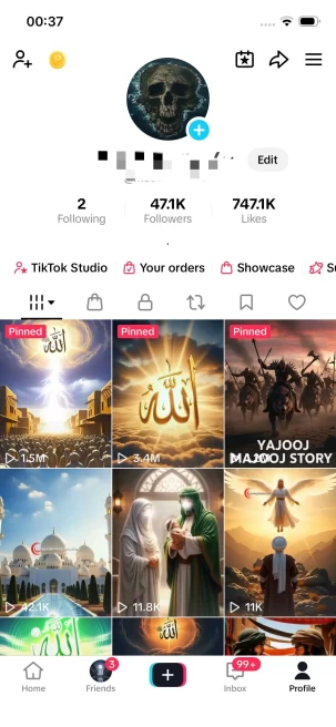 Instanly Delivery/Monetized 47K Real Followers+740K Real Likes Account/ Creator Rewards Program Activated/ Full Access