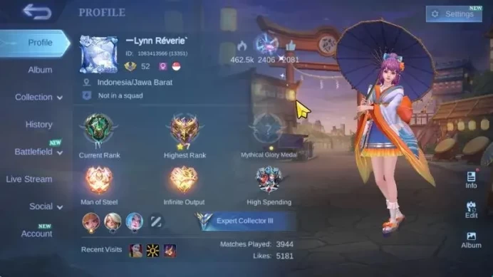 Hero 79|Skin 155|Tranformer Roger,Kagura[Annual Star,Clouds],LB Alucard,Create Odette,Epic[Change,Luo Yi]|Take Mail|(MLBB2221)