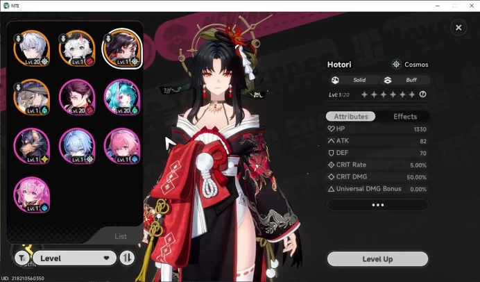 Global EU |HL 9| 3 SSR Hotori, Sakiri, Jiuyuan +1 S-Class Char Box +Rover A1|6 SR|Selector ON|UnderbGlider|Male MC|Email|NTE1079
