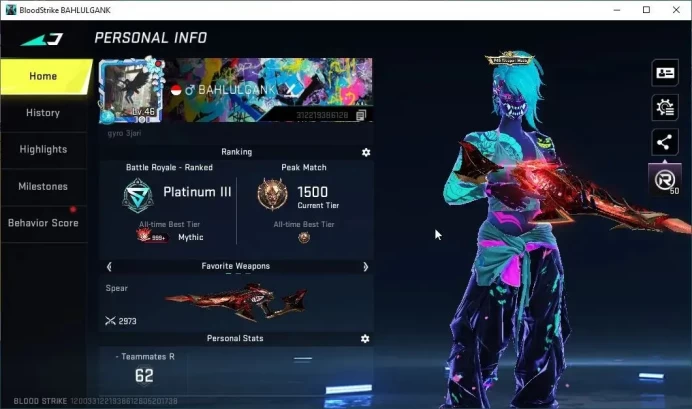 ASIA|ETERNAL Spear-Relic|Melee ULTRA One-Handed Axe|Collab EVA[AUG,MCX],7 ULTRA[KAG-6,Desert Eagle,Etc]|LMT RPK|NetEase(BLS4476)