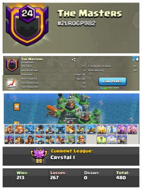 The Masters !! LEVEL 24 ( NEAR LEVEL 25) !! CAPITAL PEAK 10 (FULL MAXED) !! CRYSTAL 1 LEAUGE !! PERFECT NAME !! CHEAP !! FAST DELIVERY