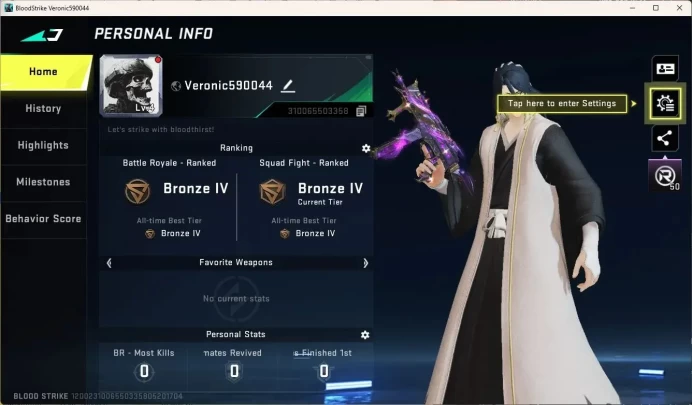 ASIA | BLEACH Byakuya,Ethan|EVA MCX|1 ULTRA GUN|1 LEGENDARY MELEE|2 LEGENDARY GUN|L4 Bronze IV|More Check SS BS910B