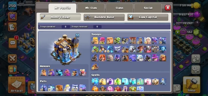 Th_18(XP 250)(1 HEROS MAX )(5 SKIN MAP & 18 SKIN HERO)(PETS & DEF & TROP MAX)(MOST E.EPIC MAX)(LIFTIME WARANTY)