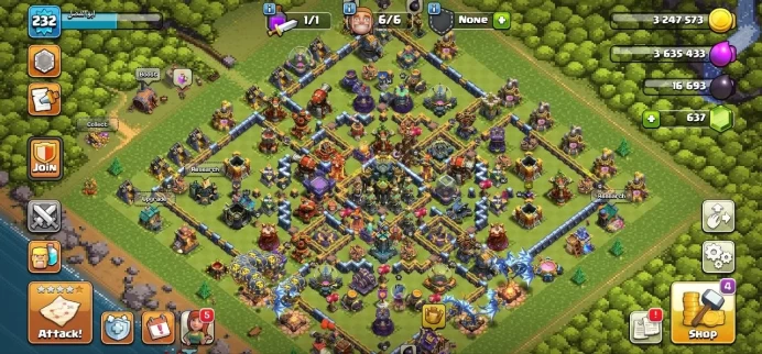 TH 17 Max, Defense Max-TH 16, Hero High Level, Change Name 500Gems, Magic Items, League Medal