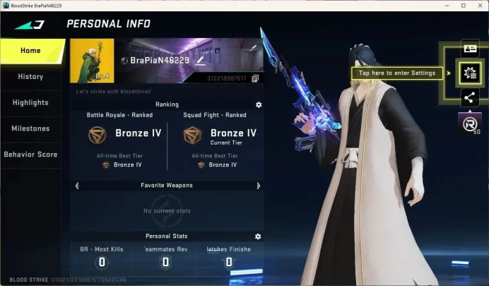 ASIA | BLEACH ETHAN Striker | Ultra QBZ95-Endless | 8 Guns |  L4 Bronze IV|More Check SS BS917B