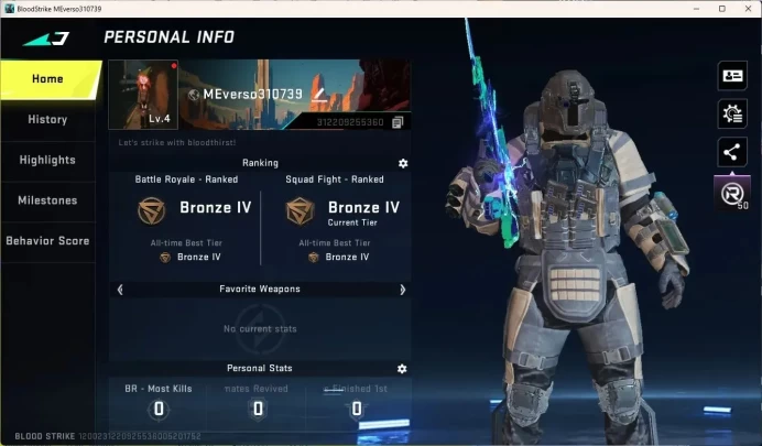 ASIA | 1 ULTRA: QBZ95|3 LEGENDARY GUNS|1 RARE PLAYPAL|10 EPIC NAME CARD|2 LEGENDARY CHEST|BRONZE IV|More Check SS BS919B