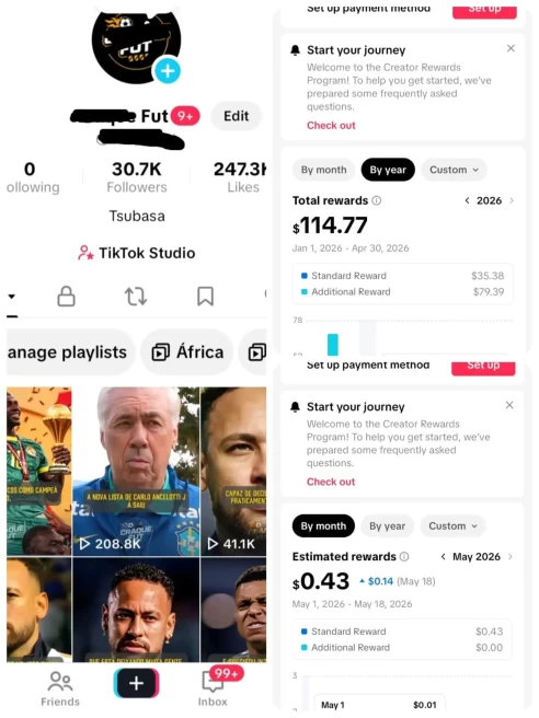 30.7K Real Followers / Monetized & Creator Rewards Program Activated / Start Earning Now