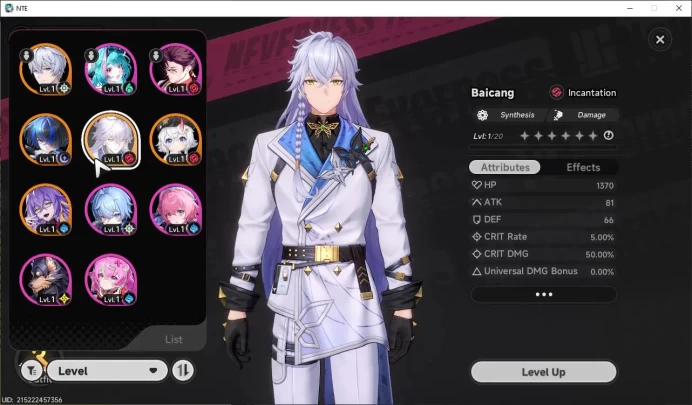Global EU|HL 13|TL 7| 4 SSR Baicang, Sakiri, Daffodill, Fadia |6 SR|Orchid Breeze Glider|Male MC|Log Email|NTE1091