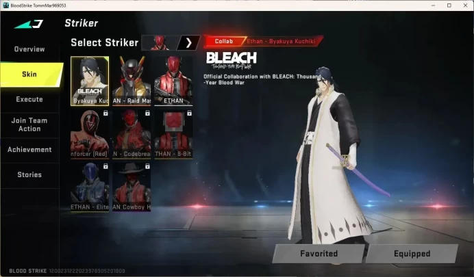 ASIA | BLEACH Byakuya Kuchiki | Ultra ETHAN Raid Mask | Legendary M4A1 Venom | 2 Legendary Chests|More Check SS BS926B