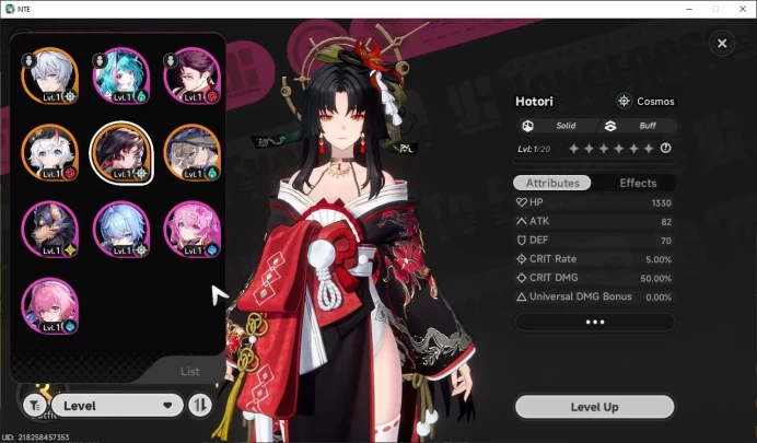 Global EU |HL 3| 3 SSR Hotori, Sakiri, Jiuyuan |6 SR [Adler,Haniel,Aurelia,Etc]| Male MC|Log Email|NTE1114
