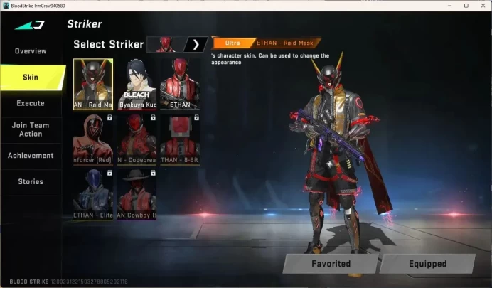 ASIA | Ultra ETHAN-Raid Mask | BLEACH Striker | TR MCX | 3 Legendary Guns | More Check SS BS937B