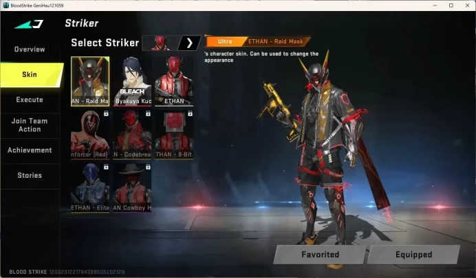 ASIA | BLEACH Byakuya Kuchiki|1 Ultra Striker|3 Legendary Guns|1 Ultra Skin Chest|More Check SS BS939B