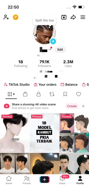 BLOWOUT SALE/79K Real Followers+2.3M Real Likes/ Tiktok Shop For Creator/ Live Stream/ Full Access