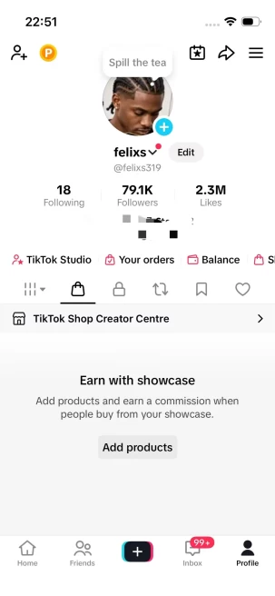 BLOWOUT SALE/79K Real Followers+2.3M Real Likes/ Tiktok Shop For Creator/ Live Stream/ Full Access