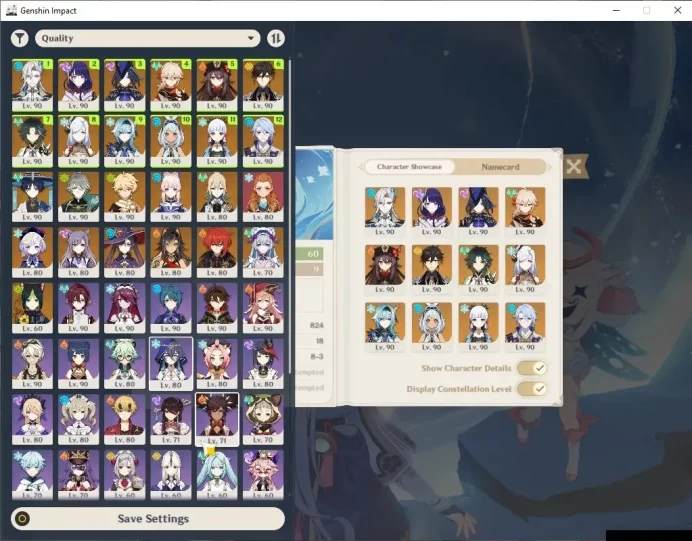 Asia|AR60|13Limited+9(*5WP)|(Mualani,Ayaka,Kazuha,Shenhe,Xiao)+Sign,RaidenC2,CLorindeC1,Nuvillete|5Skin|McMale|TakeMail|(GI6468)